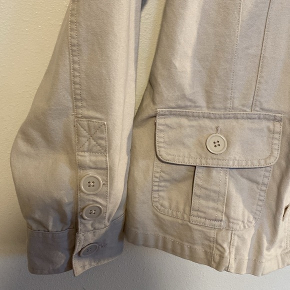 Bailey’s Point kaki pocket full button up front cargo jacket coat Large (13/15) - Picture 4 of 10